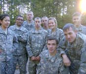 Challenges, teamwork, and good friends make participation in the ROTC training events both fun and worthwhile.
