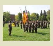 The Battalion Guidon is transferred to the cadet leadership. The cadet chain of command becomes responsible for the battalions activities and the care of the cadets. Cadets refine and hone their direct and organizational leadership skills through the application of running the cadet battalion. Cadets learn to become team members as well as leaders.