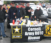 Alumni and Cadets get together and talk about Cornell University past and present prior to the Home Coming Foot Ball game.