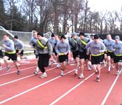 Physical fitness is incredibly important, both in the Army and out. Cadets lead physical fitness sessions, and train as a unit.