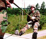 Rapelling helps students overcome fears and builds confidence. The ROTC department also teaches MSCI 1510 that is the university’s most popular kinesiology course.