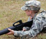 Cadets learn the skills such as marksmanship, rappelling, and land navigation.