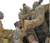 Ranger Challenge is an ROTC team event that is held annually at the brigade level. A team is made up of 10 cadet volunteers who compete against other teams from within the brigade. The events are challenging and fun. Cadets put in extra hours of focused training to prepare for the competition.