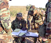 Javelina cadets training during a Field Training Exercise.