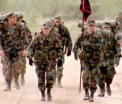 Cadets have the opportunity to practice their roadmarch skills during our Fall Field Training Exercise (FTX) at Macy's Ranch, just south of the Texas Tech campus, near Post, TX. Our challenging training program enables our cadets to attend national ROTC training events and perform very well.