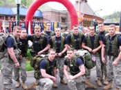 Mountain Men University of Akron Cadets getting ready to participate in the Mountain Man March.