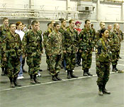 Cadets are given leadership positions within the class, and coached on how to improve their skils.
