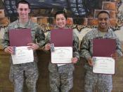 Cadets receive awards. Hard work and dedication do not go unnoticed at the Western Michigan ROTC Battalion. These cadets are being awarded for their outstanding performance.