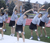 Cadets participate in vigorous physical training at a minimum of twice a week and take great pride in the battalion’s high reputation for physical fitness.