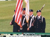 Bay State Battalion Cadet Color at Fenway Park, August 2012.